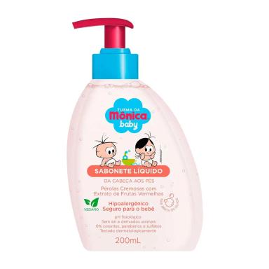 Sabonete Líquido Turma da Mônica Baby Pérolas Cremosas com 200ml