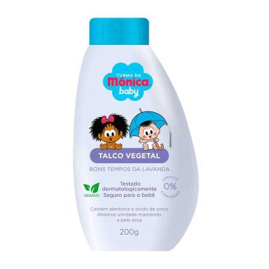Talco Vegetal Turma da Mônica Baby Bons Tempos de Lavanda com 200g