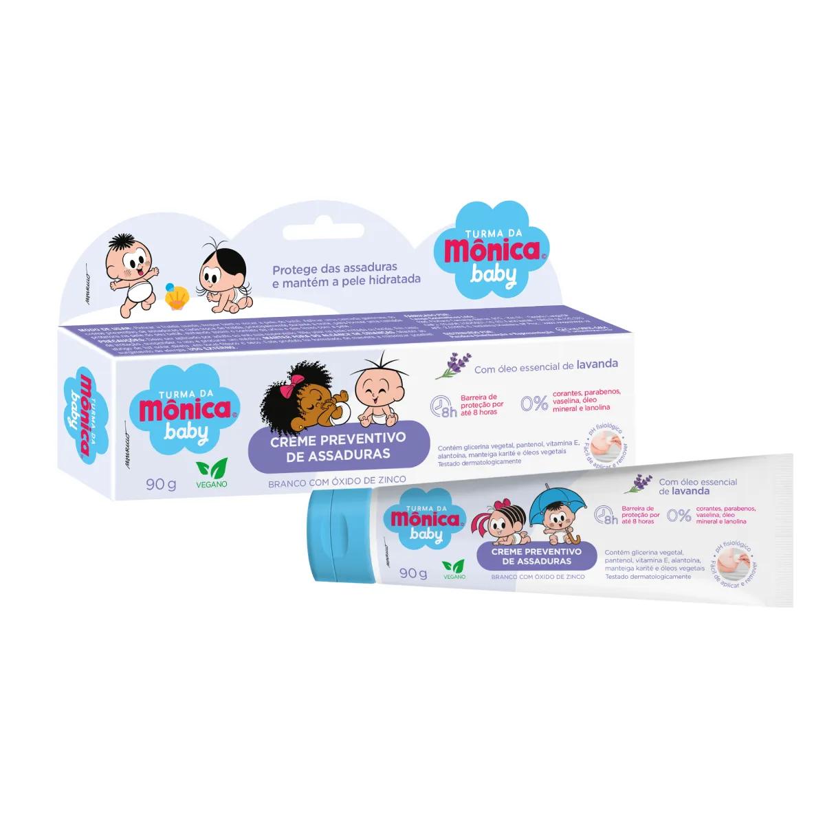 Creme Para Prevenção de Assaduras Turma da Mônica Baby Lavanda com 30g