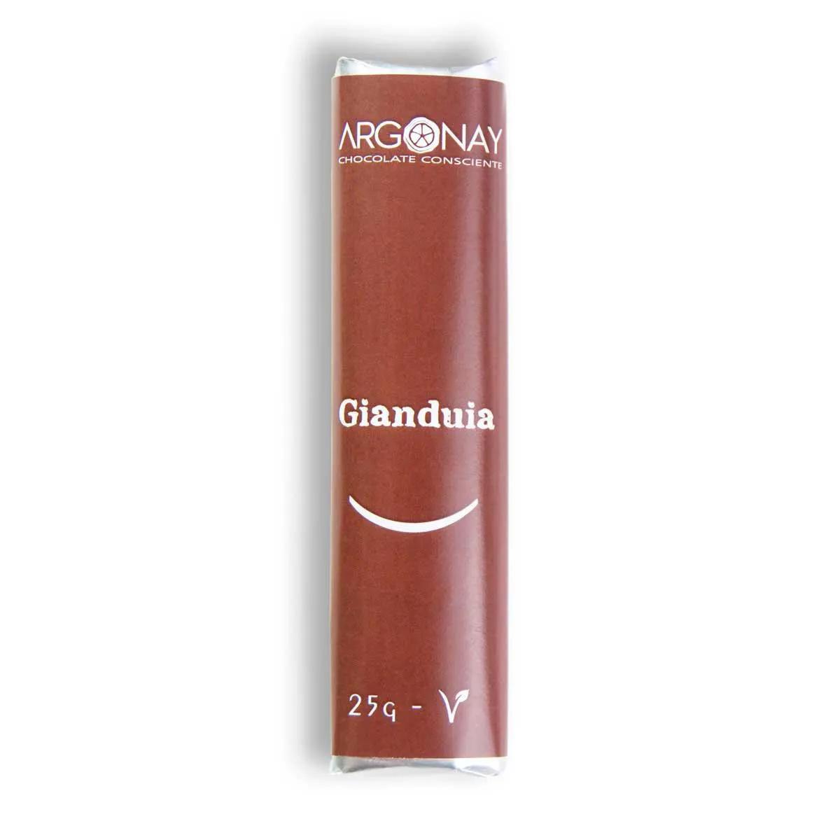 Barra de Chocolate Vegano Argonay Gianduia com 25g