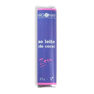 Barra de Chocolate ao Leite Vegano Argonay Zero com 25g