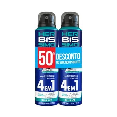 Desodorante Aerossol Herbíssimo Blue Ice com 2 unidades
