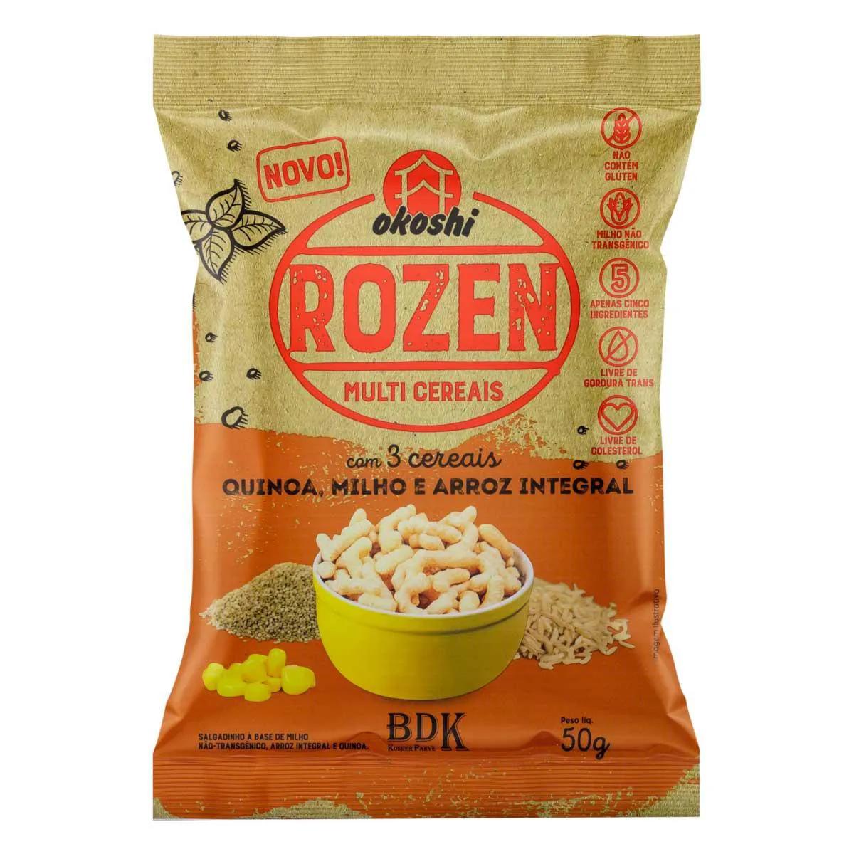Salgadinho Okoshi Rozen Multi Cereais Quinoa 50g