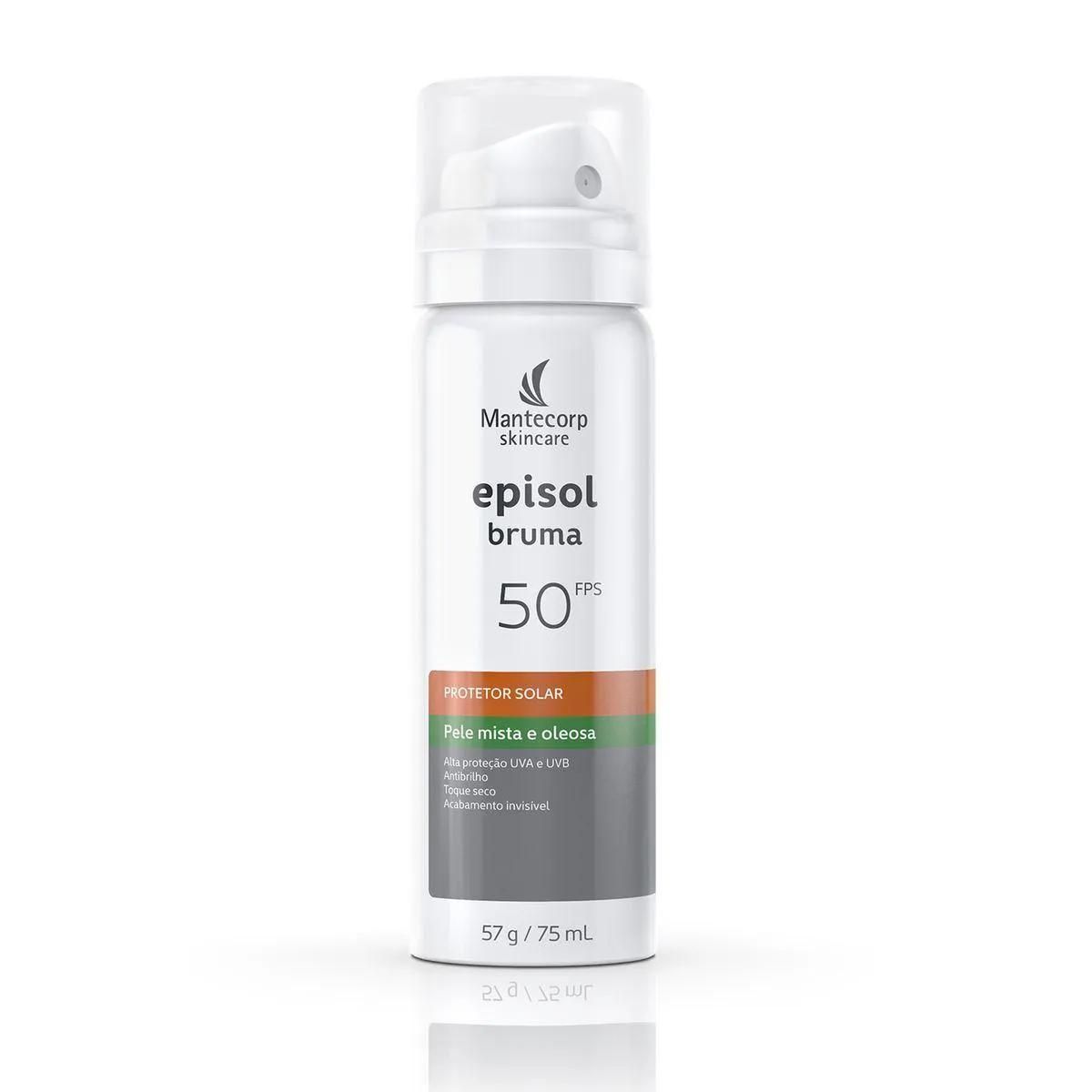 Protetor Solar Facial Episol Spray Bruma FPS 50 75ml