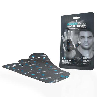 Adesivo Descartável Wod Grip KinesioSport Preta com Logo 5 pares
