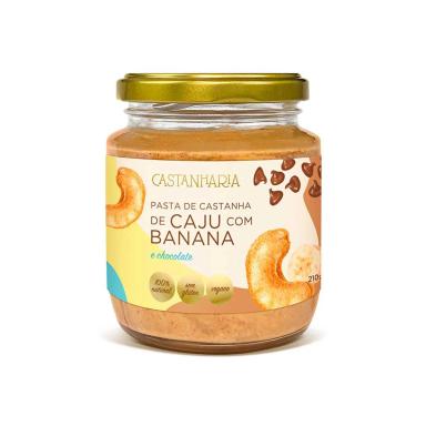 Pasta de Castanha de Caju Castanharia Banana e Chocolate com 210g