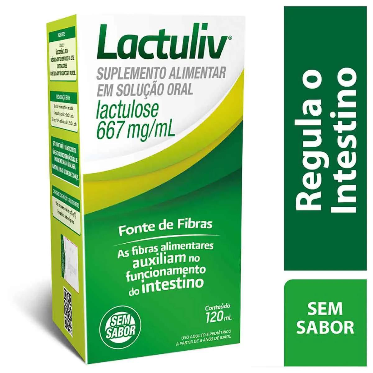 Suplemento Alimentar Lactuliv 667mg/ml Solução Oral Sem Sabor 120ml