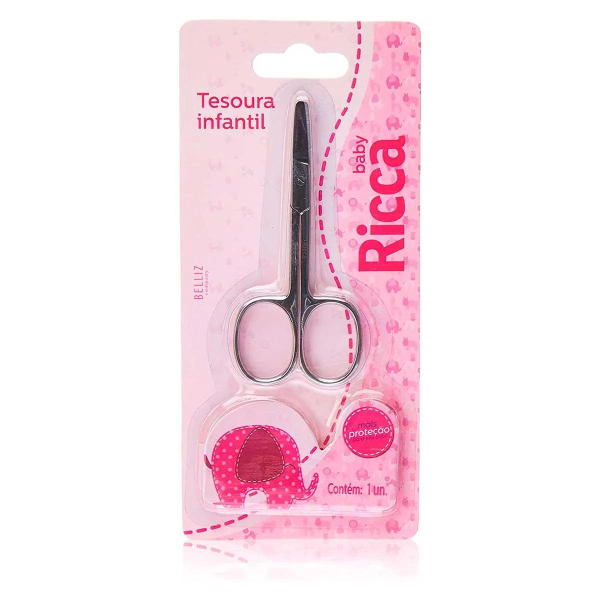 Tesoura Infantil de Unha Ricca Baby com 1 Unidade