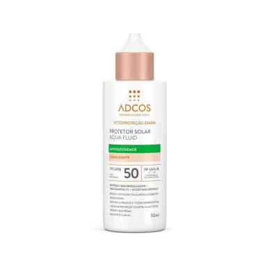 Protetor Solar Facial Adcos Aqua Fluid FPS 50 Tonalizante com 50ml