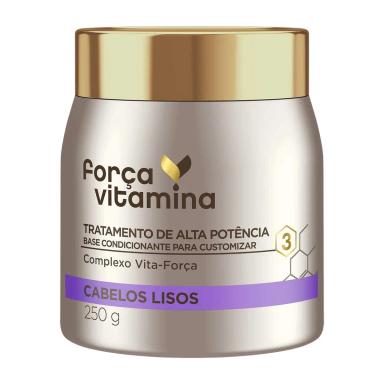 Máscara de Tratamento Força Vitamina Cabelos Lisos com 250g