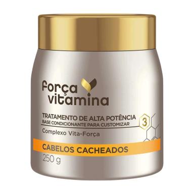 Máscara de Tratamento Força Vitamina Cabelos Cacheados com 250g