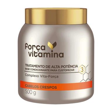 Máscara de Tratamento Força Vitamina Cabelos Crespos com 500g