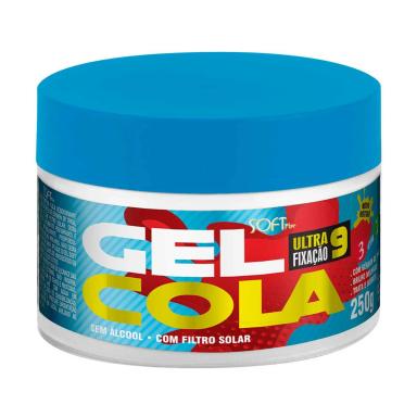 Gel Cola Soft Fix Ultra Fixação Azul 250g