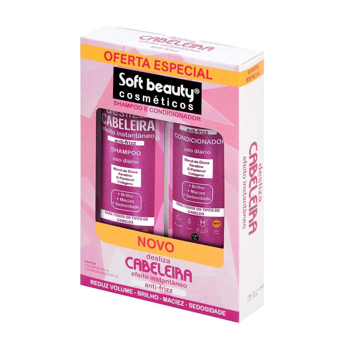 Kit Shampoo + Condicionador Soft Beauty Desliza Cabeleira 300ml cada