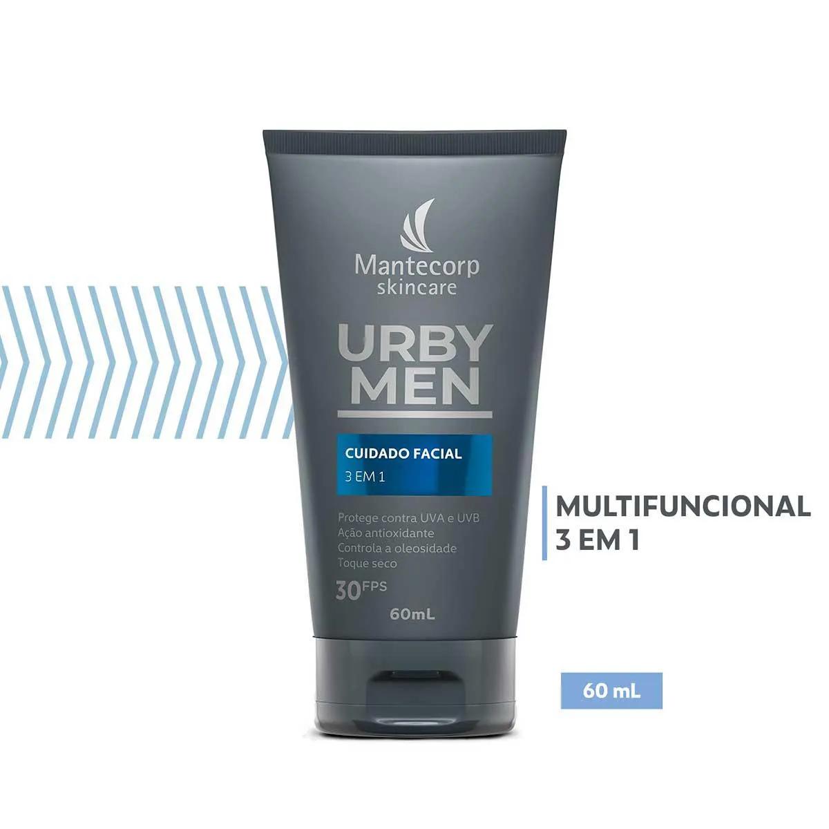Loção Facial Urby Men 3 em 1 FPS30 60ml