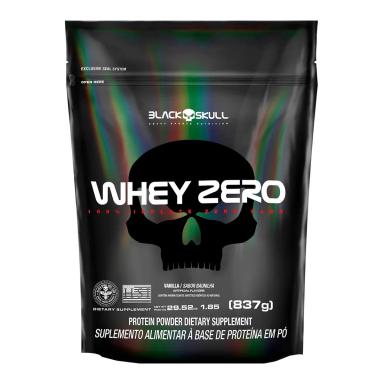Refil Whey Zero Black Skull Baunilha 837g