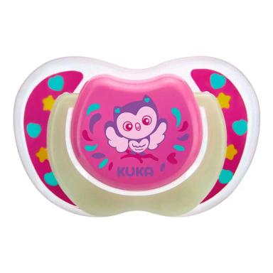 Chupeta Kuka Lumina Ortodôntica Tamanho 2 Rosa 1 Unidade