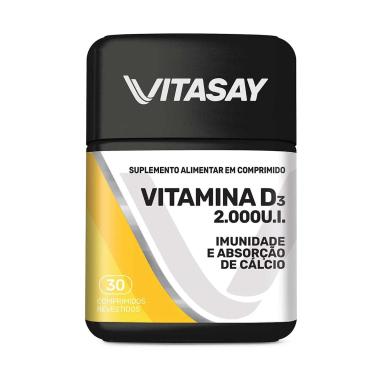Suplemento Vitamínico Vitasay Vitamina D3 2000ui 30 Comprimidos