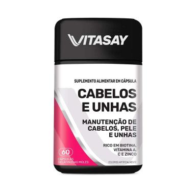 Suplementos Alimentar Vitasay Cabelos e Unhas 60 Cápsulas