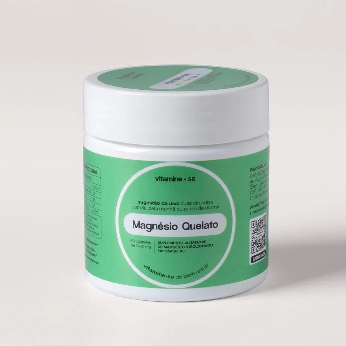 Suplemento Alimentar Magnésio Quelato Vitamine-se 60 Cápsulas