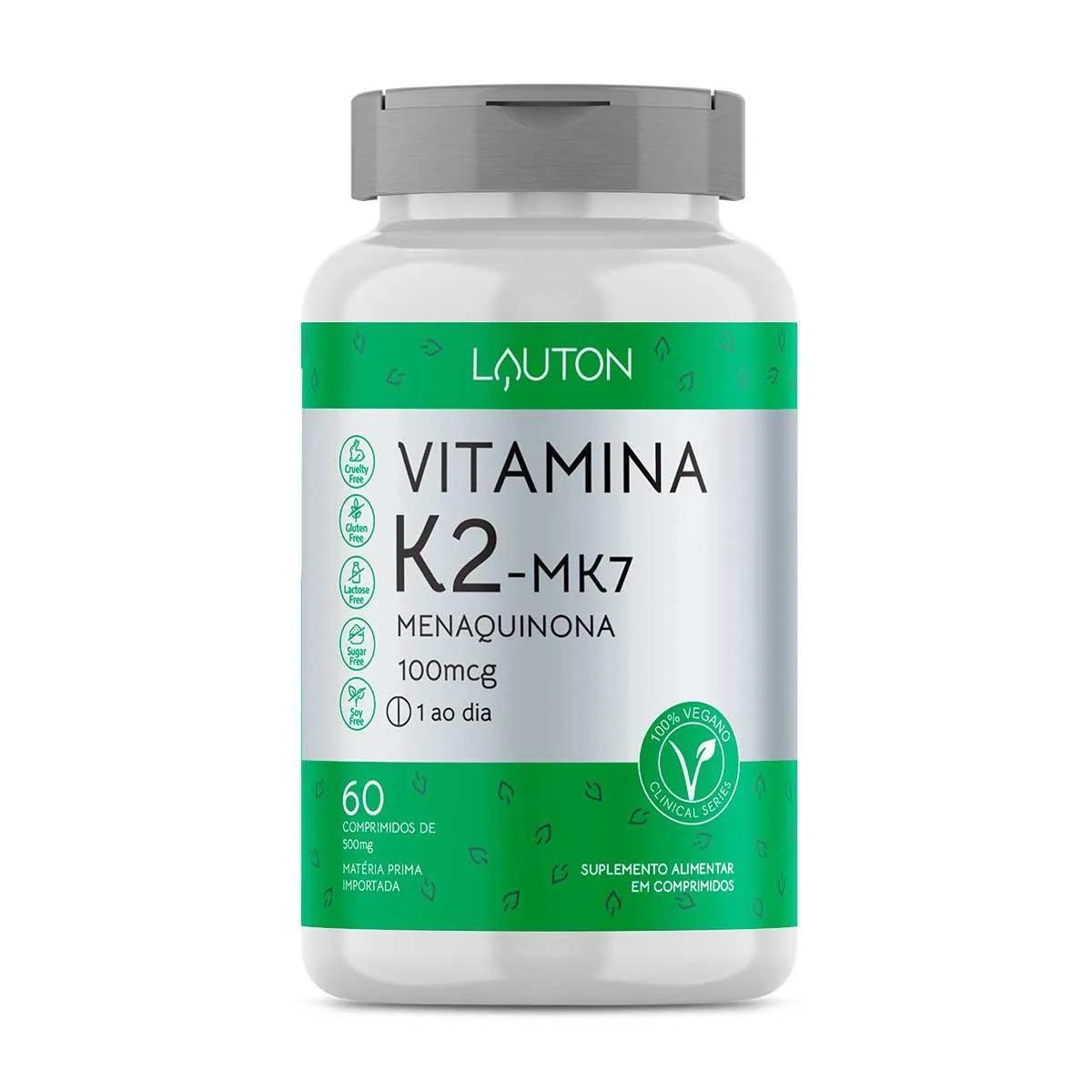 Suplemento Alimentar Vitamina K2 100mcg Lauton 60 Comprimidos