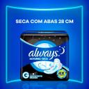 Absorvente Always Noturno Seca G com Abas 48 Unidades