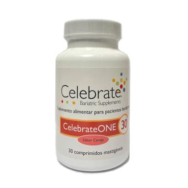 Suplemento Alimentar para Pacientes Bariátricos Celebrate One Cereja 30 Comprimidos Mastigáveis