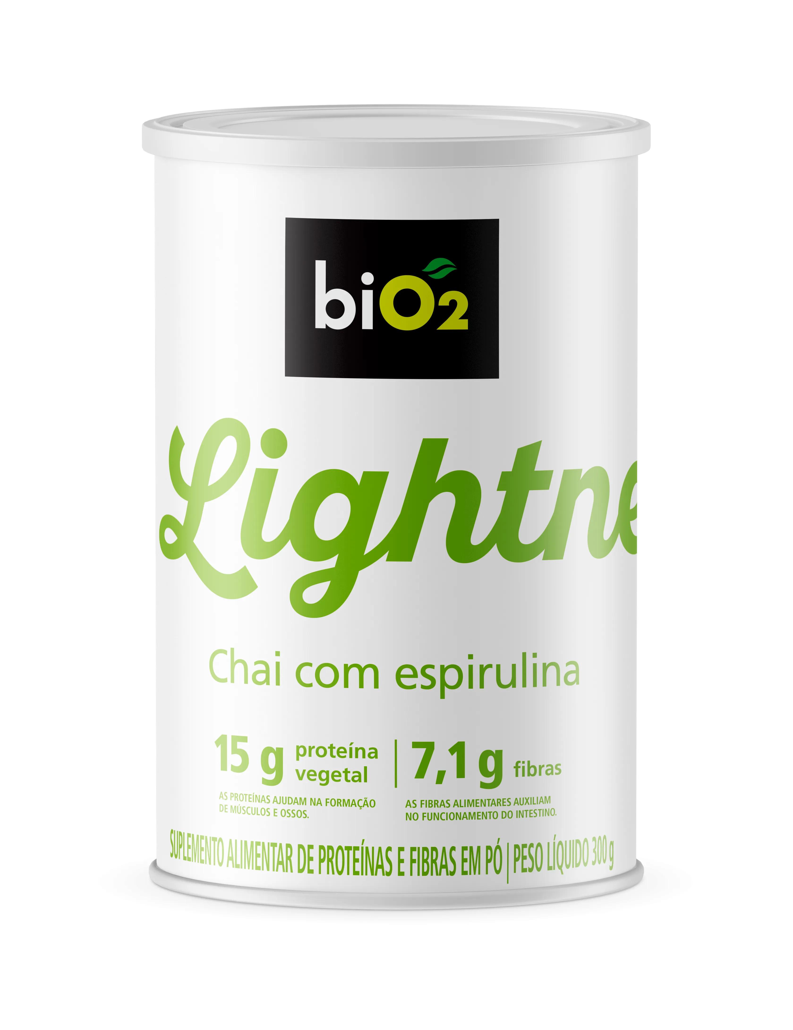 Proteína e Fibra biO2 Lightness Chai com Spirulina 300g