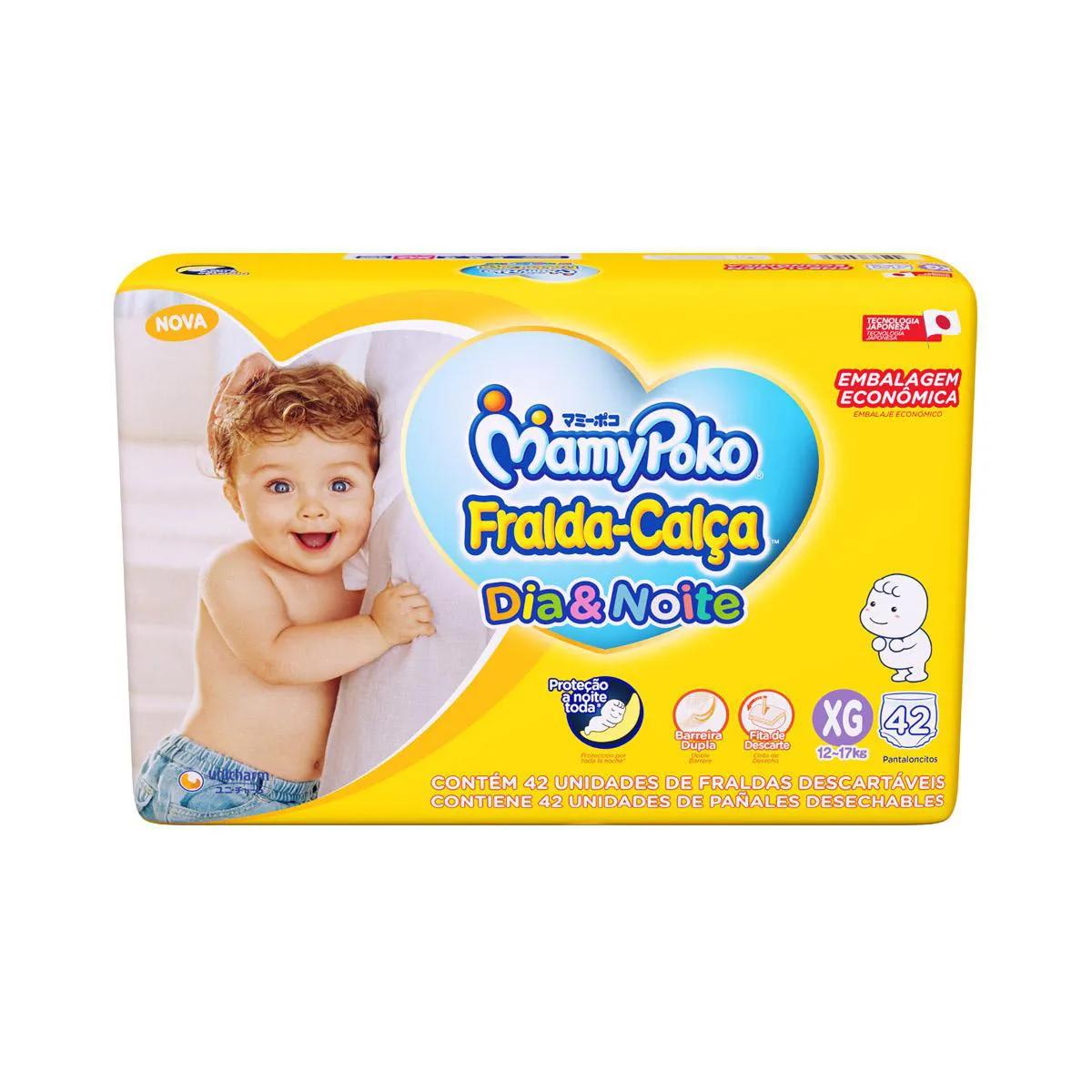 Fralda Calça Infantil MamyPoko Dia&Noite Mega XG - 42 Unidades