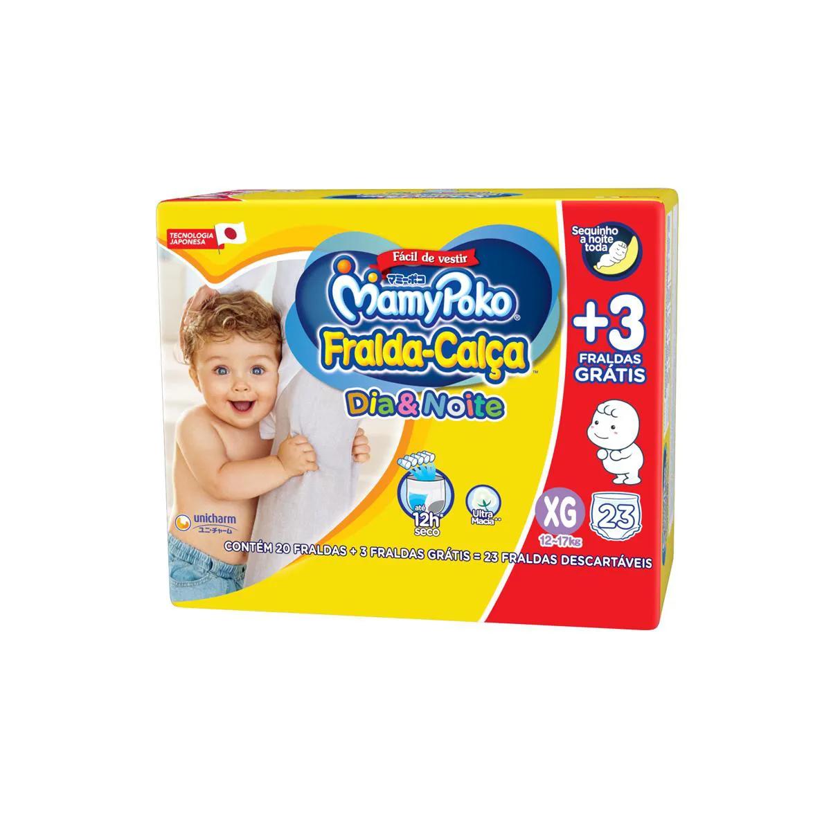 Fralda Calça Infantil MamyPoko Dia&Noite Jumbinho XG - 20 Unidades