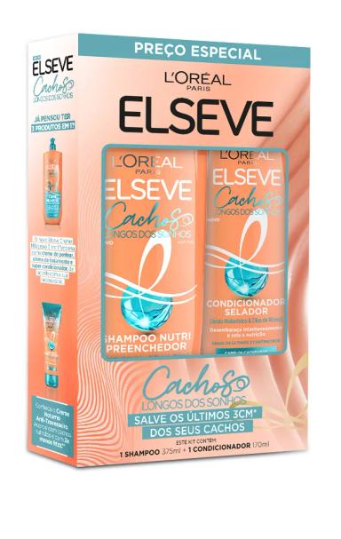 Kit Elseve Cachos Longos dos Sonhos Shampoo 375ml + Condicionador 170ml