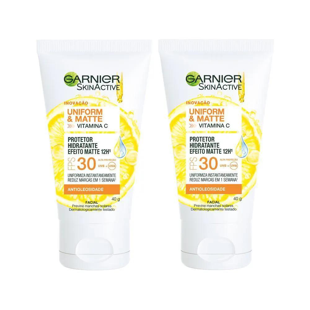 Kit Garnier Antimarcas - Protetor Hidratante Facial Vitamina C FPS 30 40g (2 unidades)