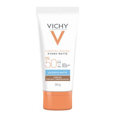 Protetor Solar Facial Vichy Hydra-Matte FPS 50 Cor 4.0 30g