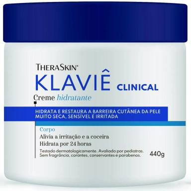 Creme Hidratante Corporal TheraSkin Klaviê Clinical Pele Seca e Sensível 440g