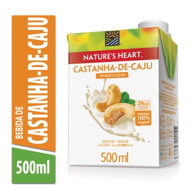 Bebida Vegetal Natures Heart Castanha de Caju 500ml