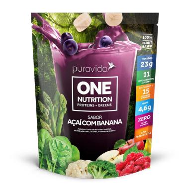 Suplemento Alimentar Puravida One Nutrition Açaí com Banana 450g