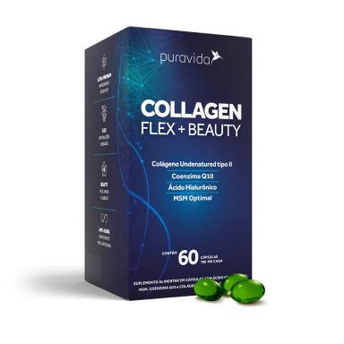 Suplemento Alimentar Collagen Flex + Beauty Puravida 60 cápsulas