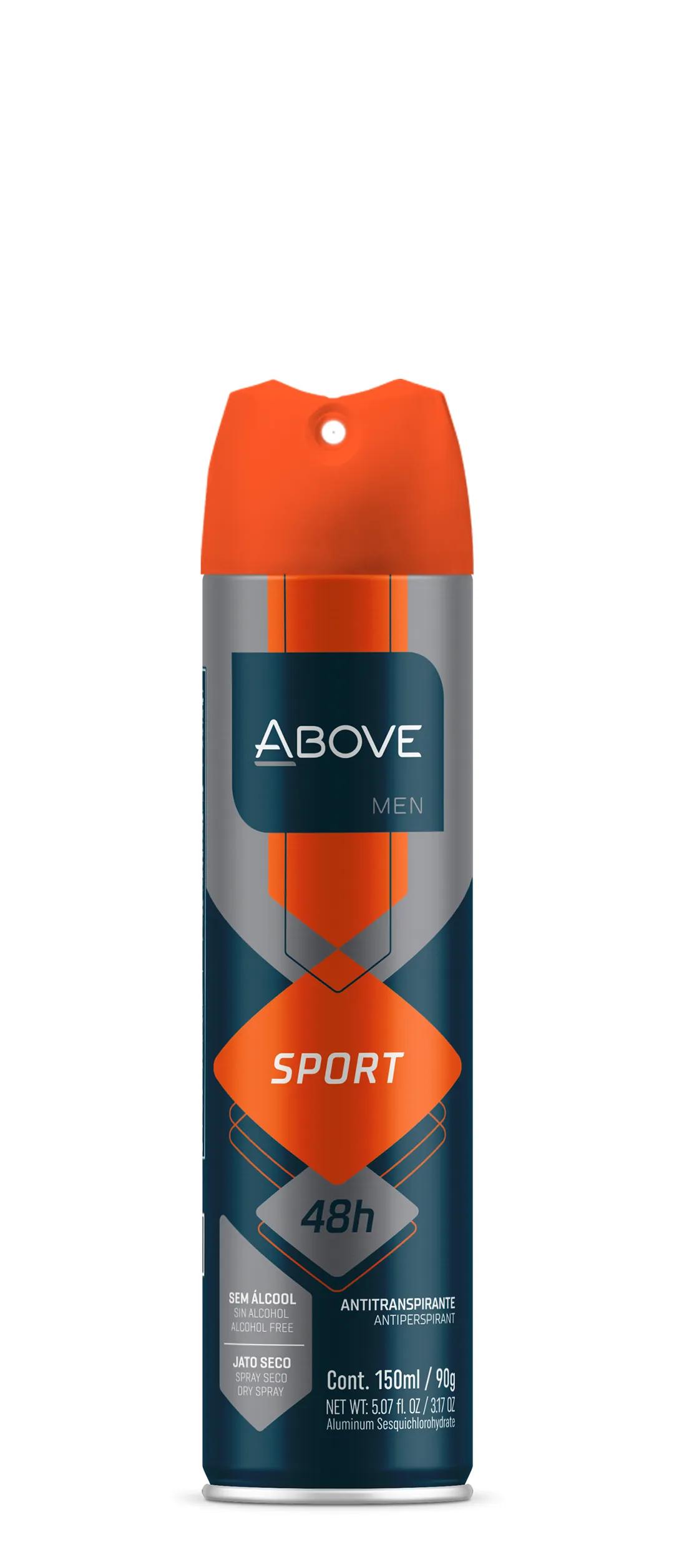Desodorante Above Men Sport Aerossol Antitranspirante 150ml