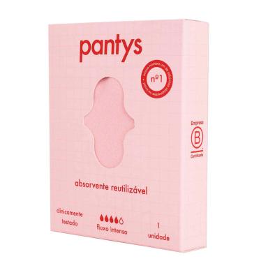 Absorvente Reutilizável Pantys Rosa Fluxo Intenso 1 unidade