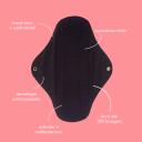 Absorvente Reutilizável Pantys Preto Fluxo Noturno 1 unidade