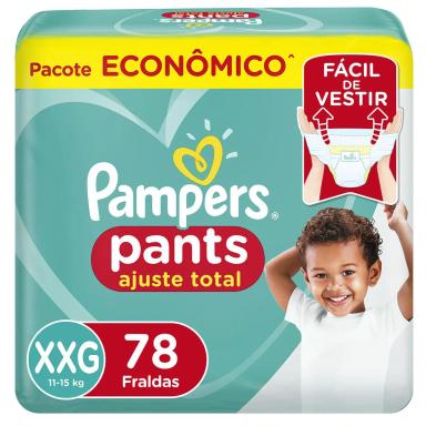 Fralda Pampers Pants Ajuste Total XXG - 78 Unidades