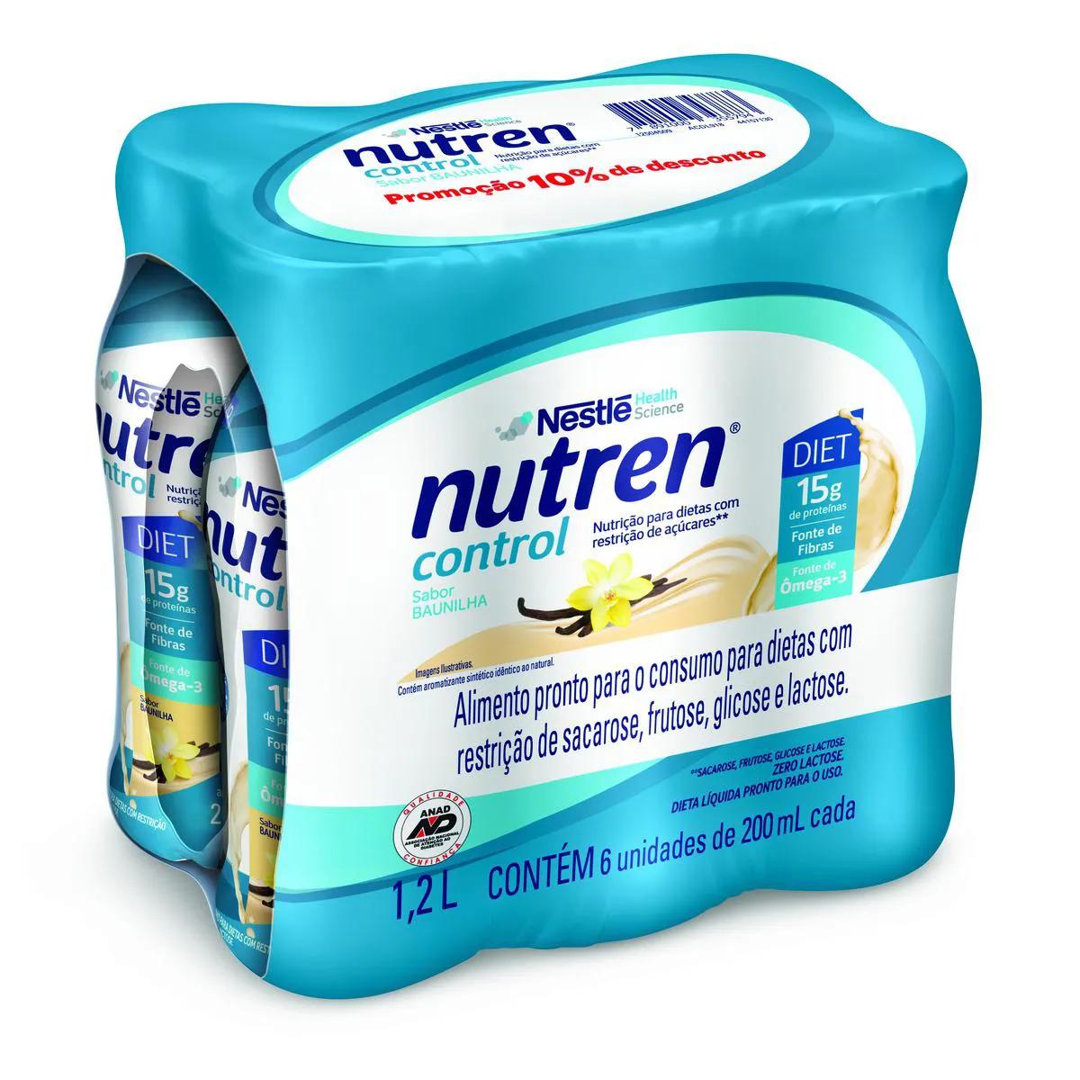 Kit Nutren Control Baunilha 6 unidades 200ml com 10% de desconto