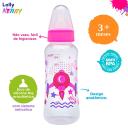 Mamadeira Lolly Baby Viva Rosa 250ml