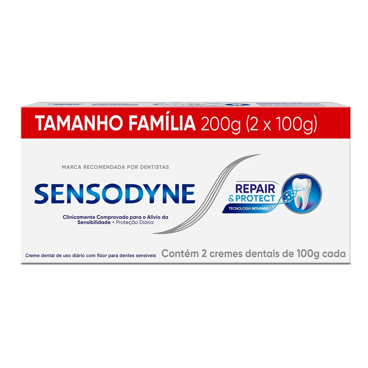 Kit Pasta de Dente Sensodyne Kit Repair & Protect Para Dentes Sensíveis 2 unidades 100g cada