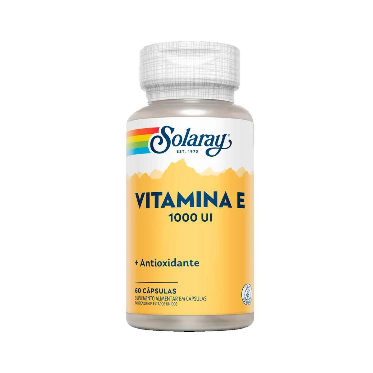 Suplemento Alimentar Vitamina E 1000UI Solaray - 60 Cápsulas