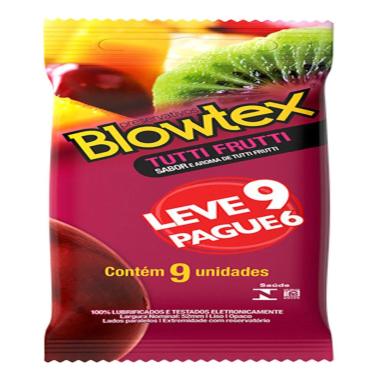 Camisinha Blowtex Tutti Frutti - 9 unidades