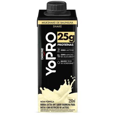 Bebida Láctea UHT YoPro Shake 25g Proteínas Milkshake de Baunilha 250ml