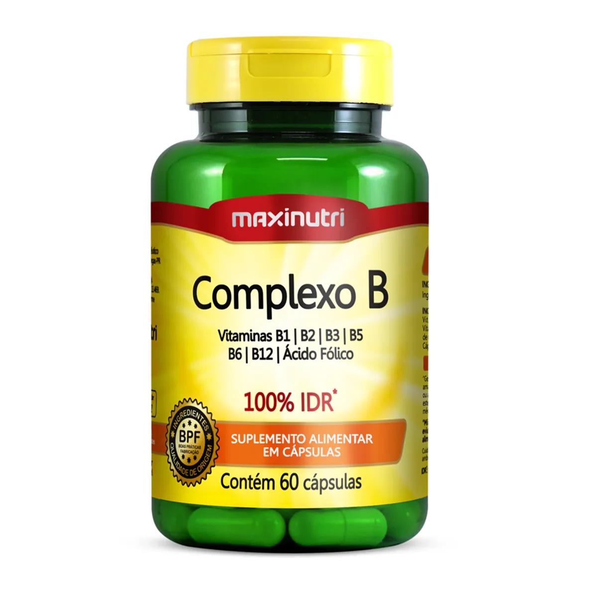 Complexo B 100% IDR Maxinutri 60 cápsulas