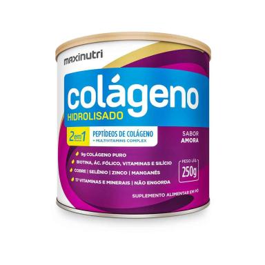 Colágeno Hidrolisado Maxinutri 2em1 Amora 250g