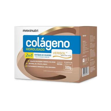 Colágeno Hidrolisado Maxinutri 2em1 Verisol Natural 30 sachês de 10g cada